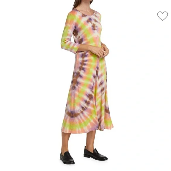 Raquel Allegra - Multicolor Fitted Tie Dye Dress - Picture 2 of 8
